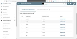 Figure 4 - APKs per Device Configuration in APP Bundle Explorer