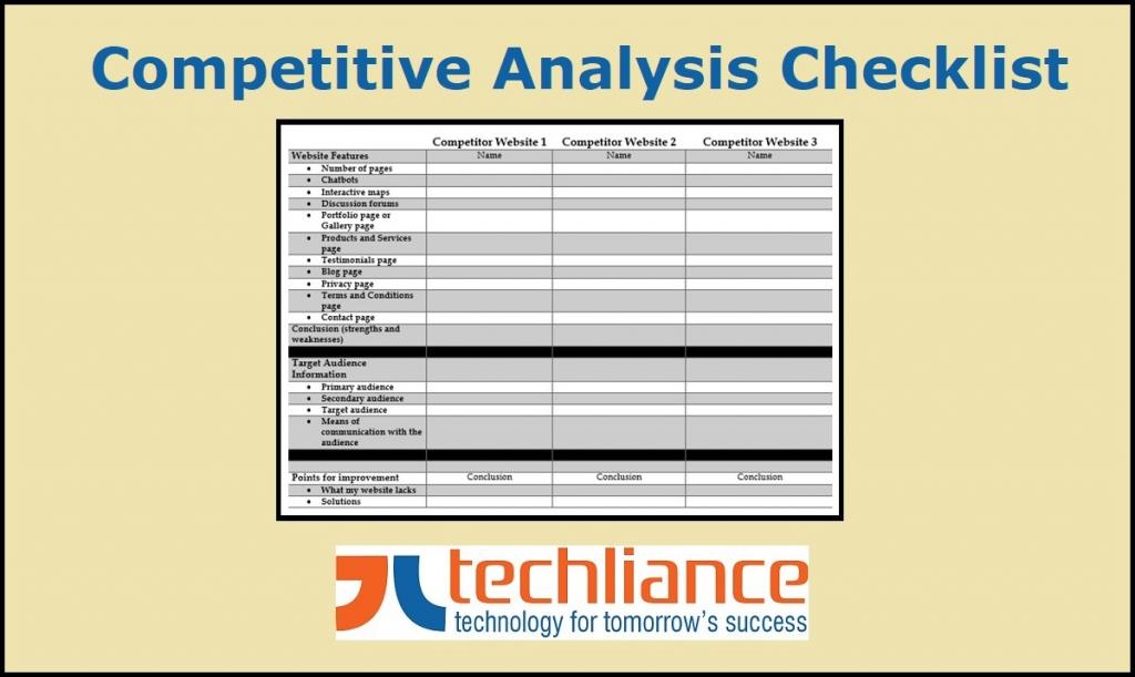 Competitive Analysis Checklist