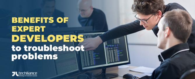 Benefits of expert developers to troubleshoot problems