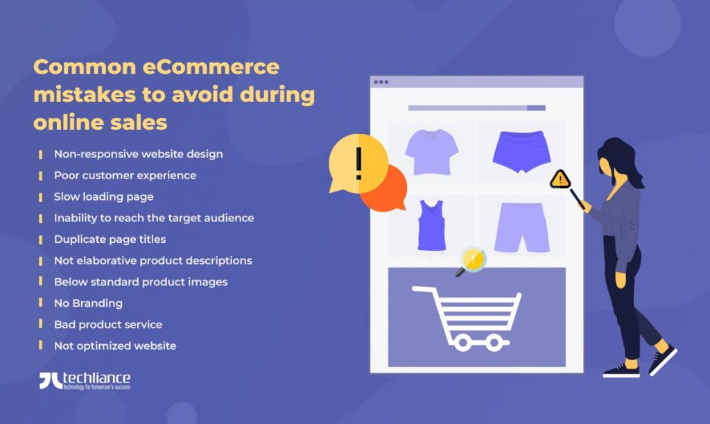 Common eCommerce mistakes to avoid during online sales