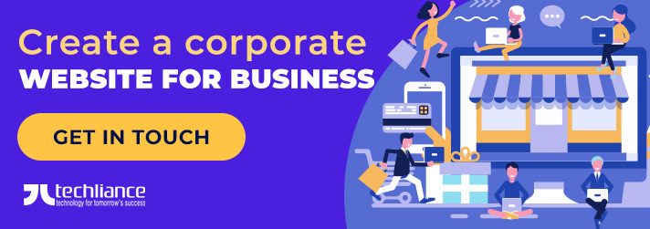 Create a corporate website for business