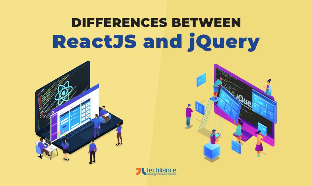 Differences between ReactJS and jQuery