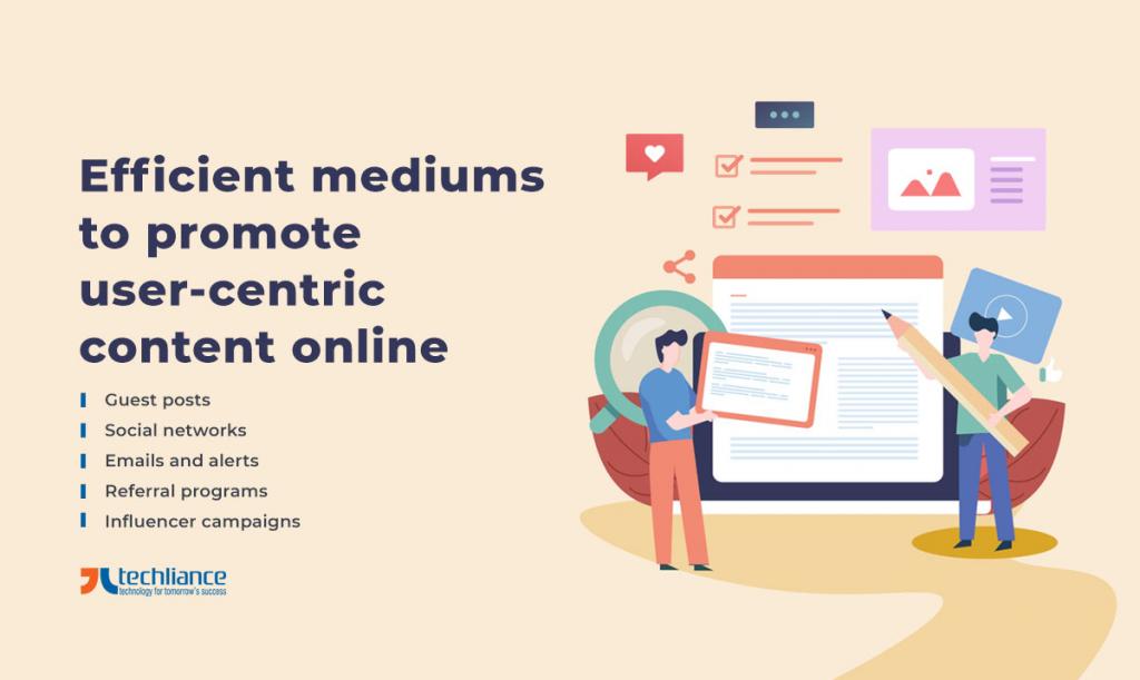 Efficient mediums to promote user-centric content online
