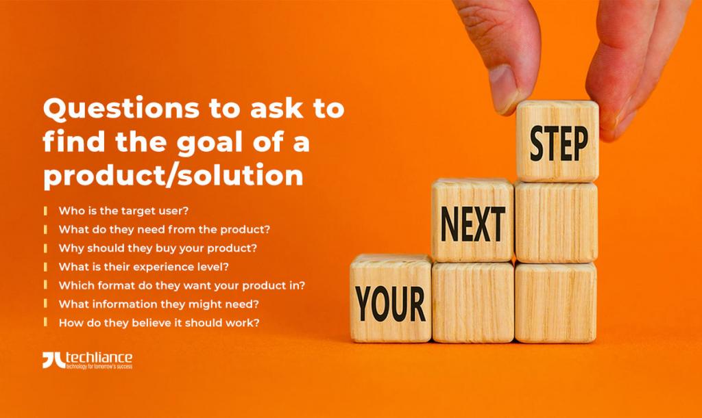 Questions to ask to find the goal of a product or solution