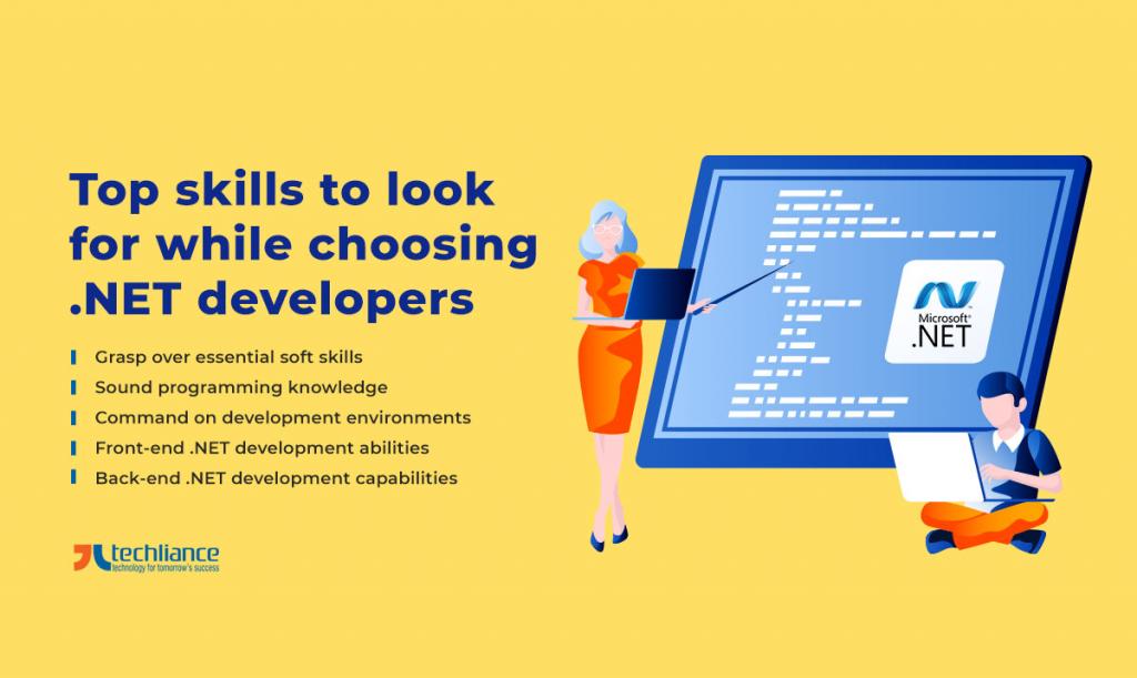 Top skills to look for while choosing .NET developers